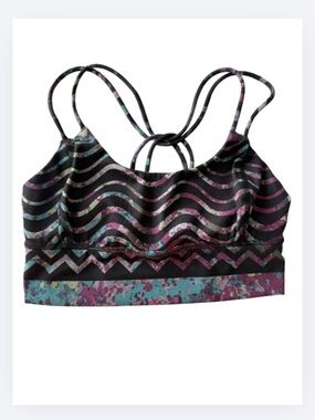 Lululemon Wanderlust Tribal Print Strappy Long Line Bra Size 6 – Like New Rare